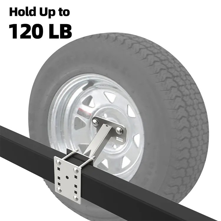 120LBS Trailer Spare Tire Mount Metal Fabrication Products Hitch Spare