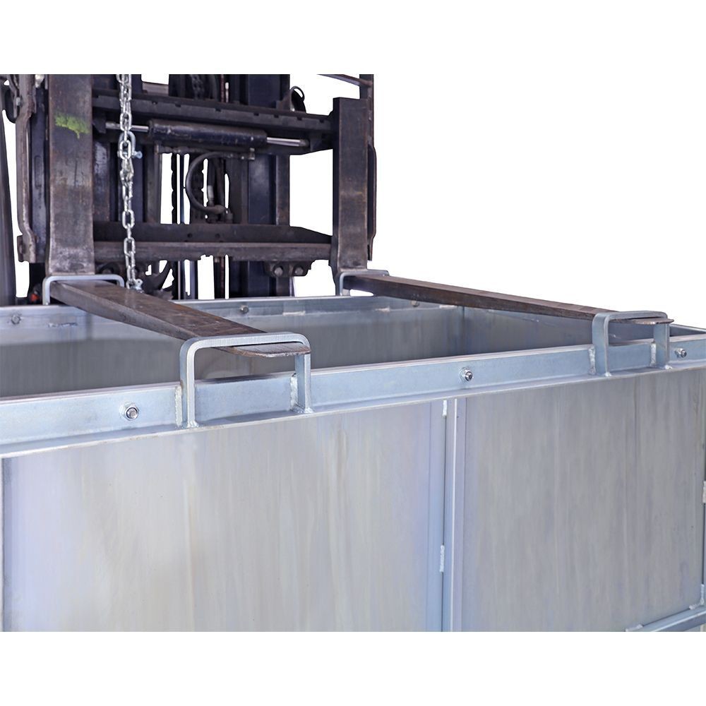 4000LBS Drop Bottom Bin Forklift Attachment Waste Self Tipping Bins