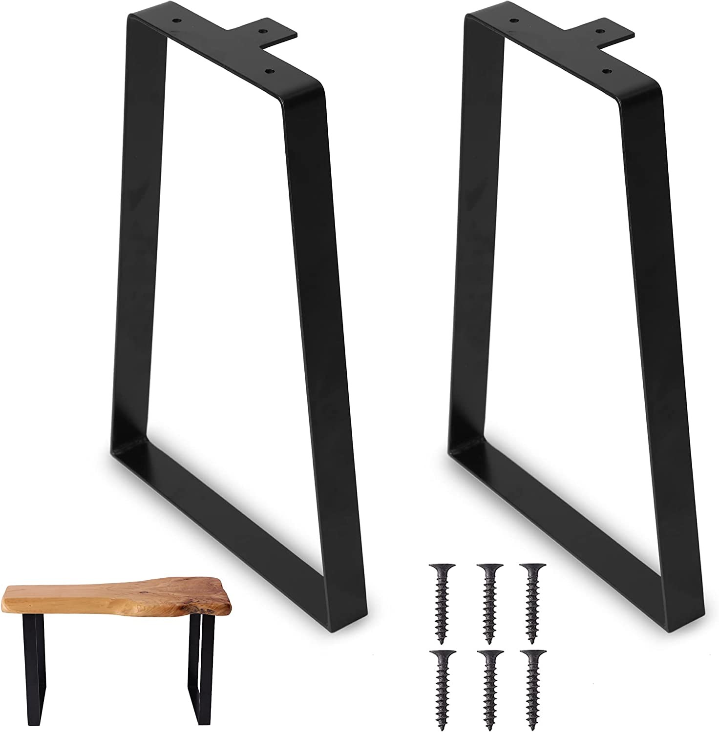 Trapezoid 19 Inch Table Legs Modern Metal Table Legs For Bench